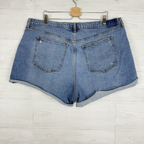 Abercrombie & Fitch The Dad Short Size 35 / 20 High Rise Curve Love Medium Wash - Picture 6 of 16